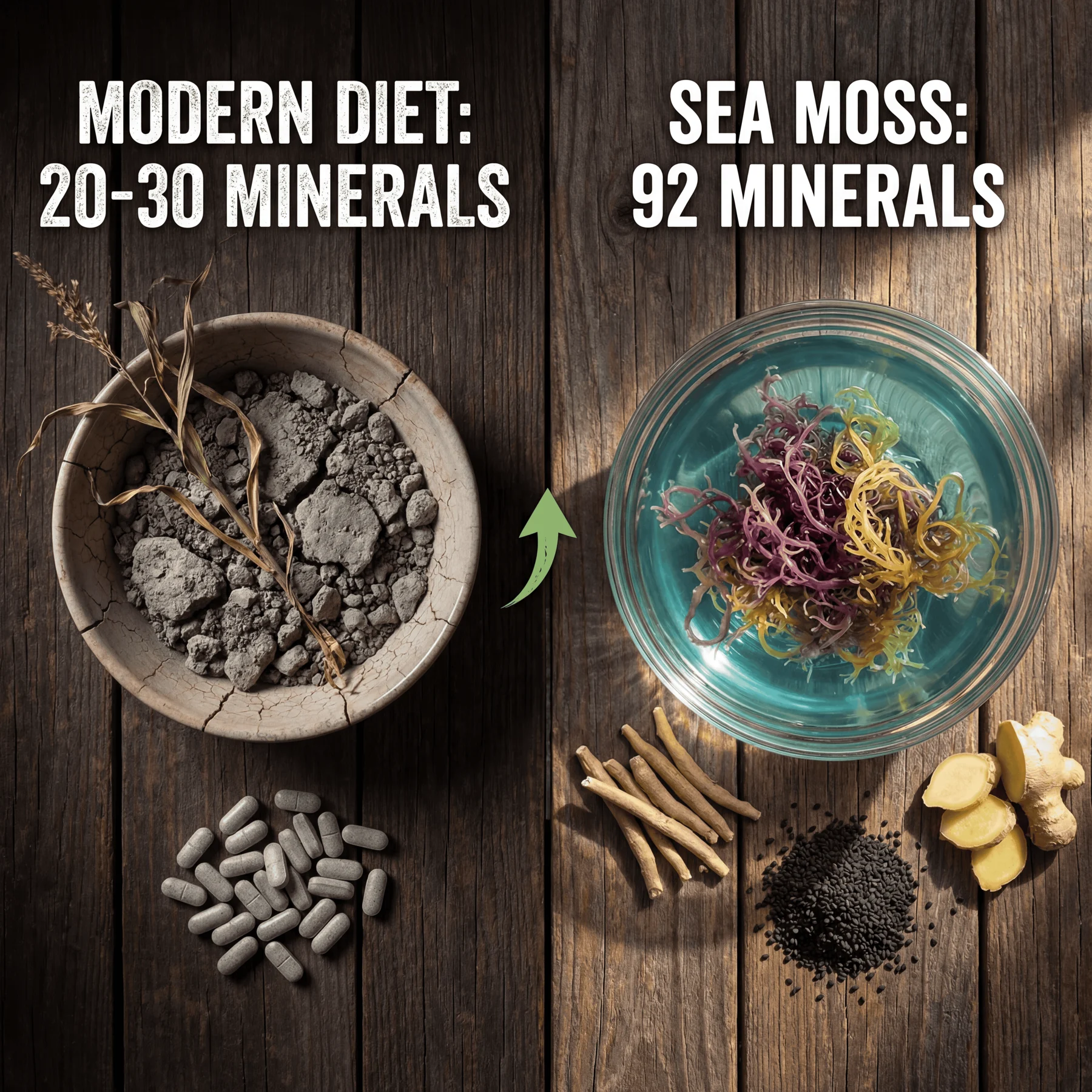 Comparação de Alimentos e Minerais